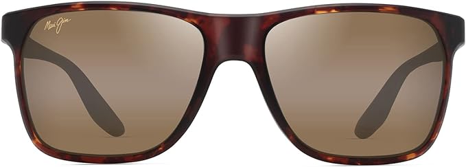 Maui Jim Men's Pailolo Polarized Rectangular Sunglasses Matte tortoise