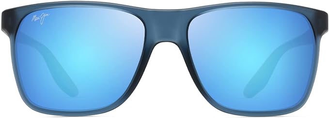 Maui Jim Men's Pailolo Polarized Rectangular Sunglasses Navy blue